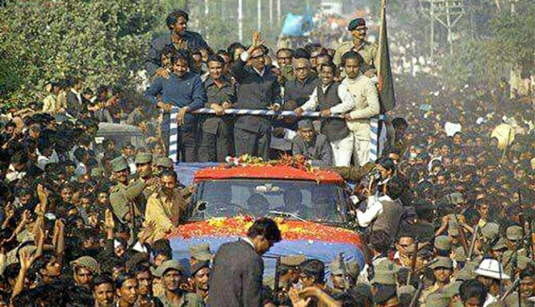 আজ বঙ্গবন্ধুর স্বদেশ প্রত্যাবর্তন দিবস