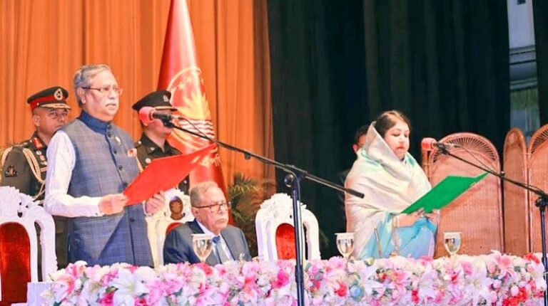 ২২তম রাষ্ট্রপতি হিসেবে শপথ নিলেন মো. সাহাবুদ্দিন