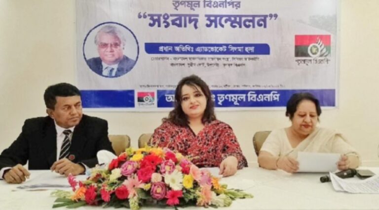 তৃণমূল বিএনপির ভারপ্রাপ্ত চেয়ারম্যান নাজমুল হুদার মেয়ে অন্তরা হুদা
