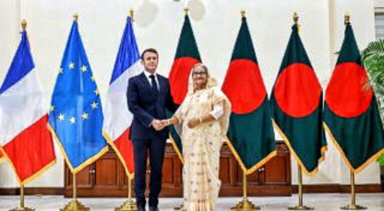 বাংলাদেশ-ফ্রান্স যৌথ ঘোষনা: অংশীদার হিসেবে পরস্পরকে পাশে চায় ঢাকা-প্যারিস