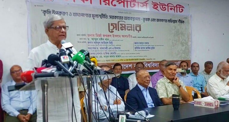 “সরকার পতনে আর কয়েকটা দিন আছে”-মির্জা ফখরুল