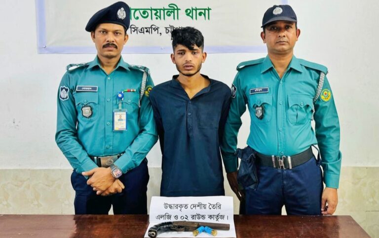 কোতোয়ালী থানার অভিযানে আগ্নেয়াস্ত্রসহ ছিনতাইকারী গ্রেফতার