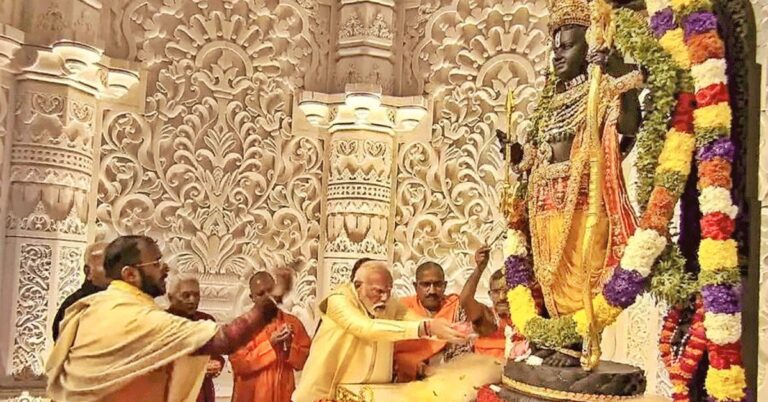 অযোধ্যায় মহা ধুমধামে রাম মন্দির উদ্বোধন করলেন নরেন্দ্র মোদি 