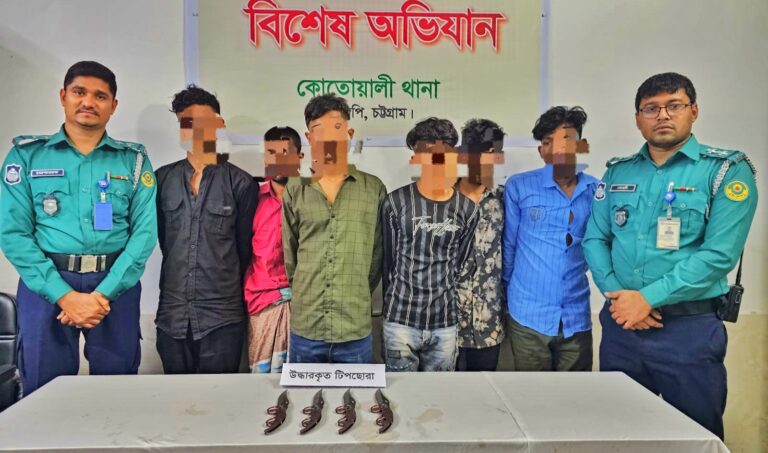 কোতোয়ালি থানার অভিযান: ডাকাতির প্রস্তুতিকালে ৬ সদস্য গ্রেপ্তার