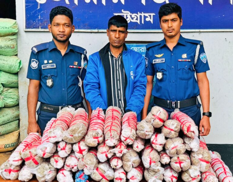 জোরারগঞ্জে প্রায় ৪ লাখ টাকার গাঁজাসহ মাদক কারবারি গ্রেফতার