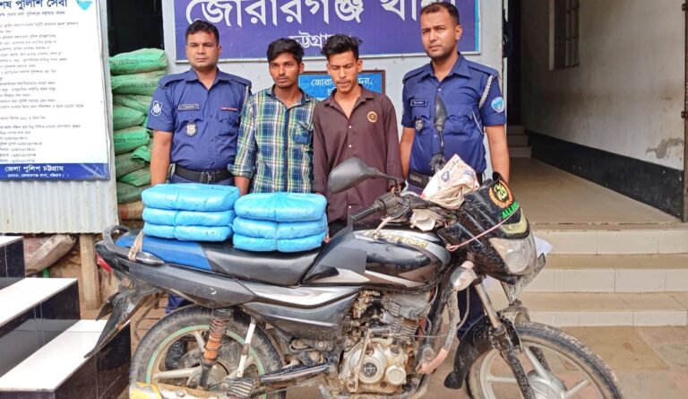 জোরারগঞ্জ থানা পুলিশের অভিযান: ৬০ হাজার টাকার গাঁজা উদ্ধার, ২ মাদক কারবারি গ্রেফতার