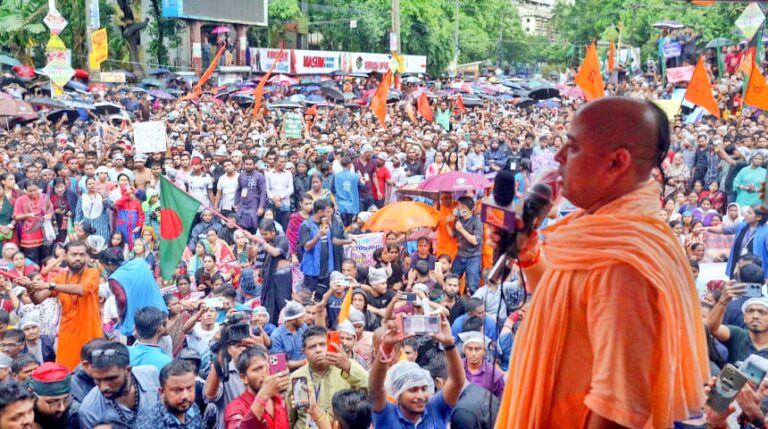 ৮ দফা দাবি বাস্তবায়নে চট্টগ্রামে বিক্ষোভ সমাবেশ করেছে সম্মিলিত সনাতনী সমাজ-বাংলাদেশ