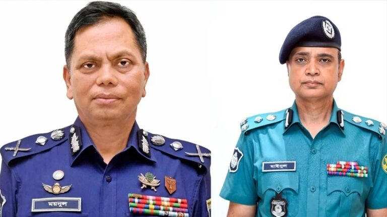 সরিয়ে দেওয়া হলো আইজিপি ময়নুল হাসান ও ডিএমপি কমিশনার মাইনুল হাসানকে