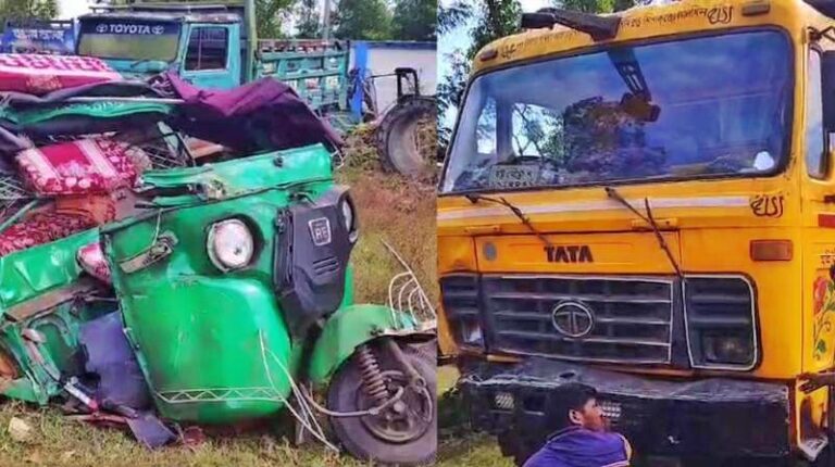 কক্সবাজারের পেকুয়ায় ট্রাক-সিএনজির সংঘর্ষে একই পরিবারের তিনজনসহ ৫ জনের মৃত্যু