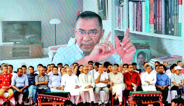 “বাংলাদেশের মানুষ আর বিভেদ-বিরোধ ও প্রতিহিংসা-প্রতিশোধের রাজনীতি চায় না”-তারেক রহমান